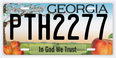 GA license plate PTH2277