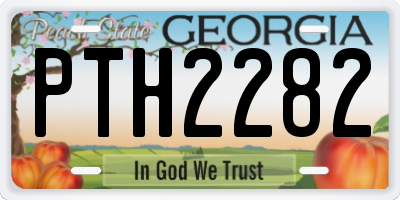 GA license plate PTH2282