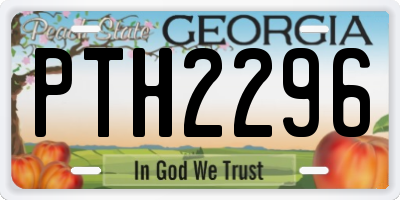 GA license plate PTH2296