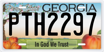 GA license plate PTH2297
