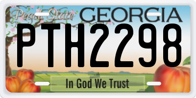 GA license plate PTH2298