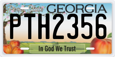 GA license plate PTH2356