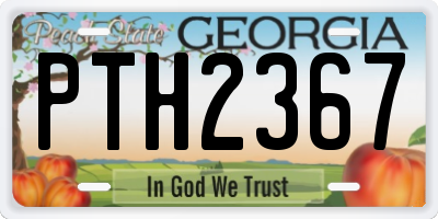 GA license plate PTH2367
