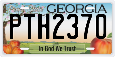 GA license plate PTH2370