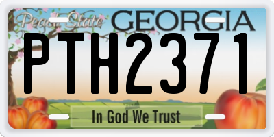 GA license plate PTH2371