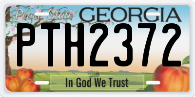 GA license plate PTH2372