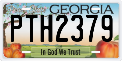 GA license plate PTH2379