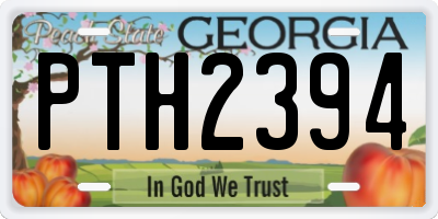 GA license plate PTH2394