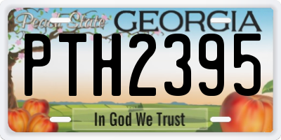 GA license plate PTH2395