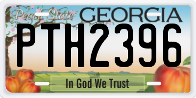GA license plate PTH2396