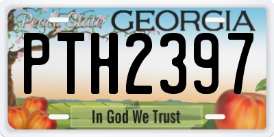 GA license plate PTH2397