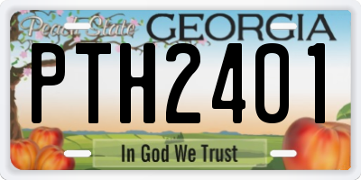 GA license plate PTH2401