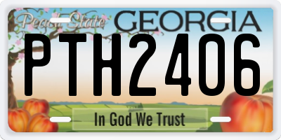 GA license plate PTH2406