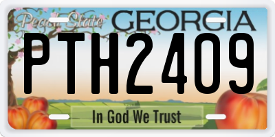 GA license plate PTH2409