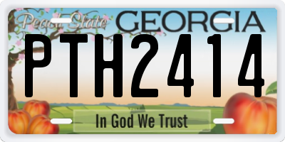 GA license plate PTH2414