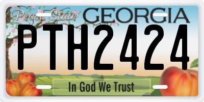 GA license plate PTH2424