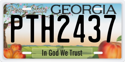 GA license plate PTH2437