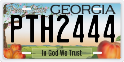 GA license plate PTH2444