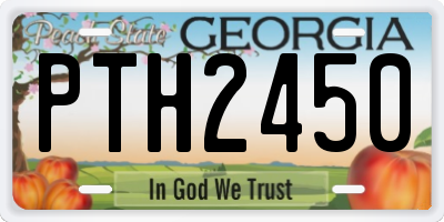 GA license plate PTH2450
