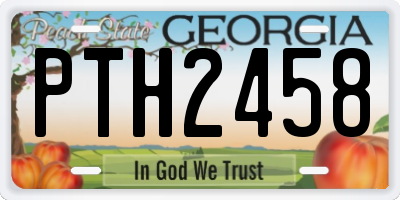 GA license plate PTH2458