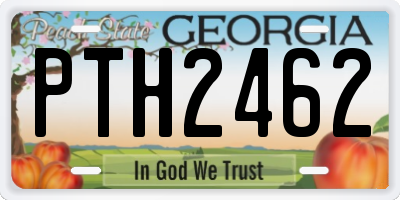 GA license plate PTH2462