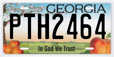GA license plate PTH2464