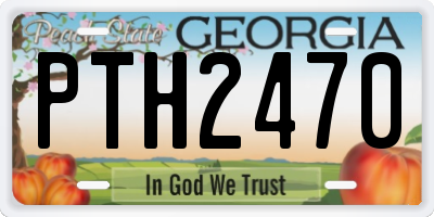 GA license plate PTH2470