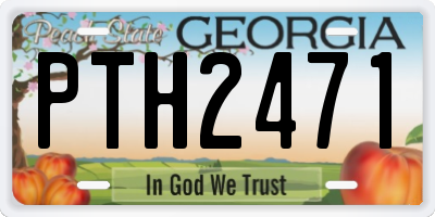 GA license plate PTH2471