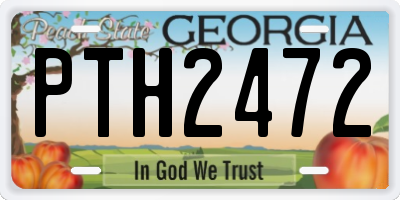 GA license plate PTH2472