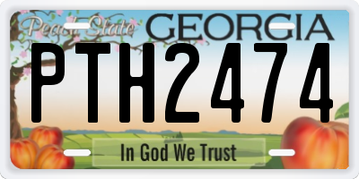 GA license plate PTH2474