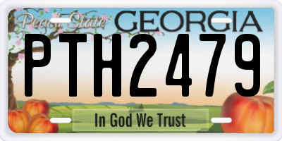 GA license plate PTH2479