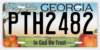 GA license plate PTH2482