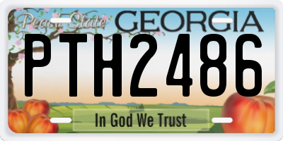GA license plate PTH2486