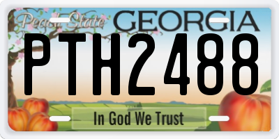 GA license plate PTH2488