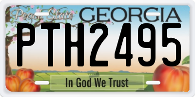 GA license plate PTH2495