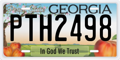 GA license plate PTH2498