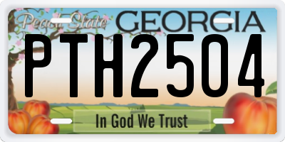 GA license plate PTH2504