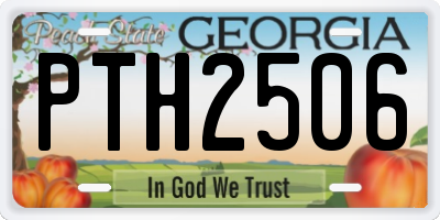 GA license plate PTH2506