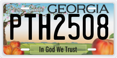 GA license plate PTH2508