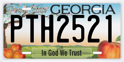 GA license plate PTH2521