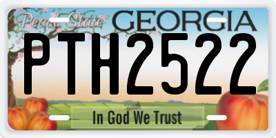 GA license plate PTH2522