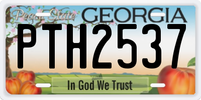 GA license plate PTH2537
