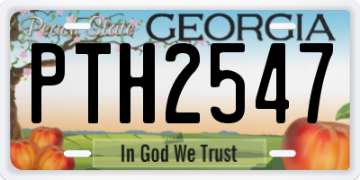 GA license plate PTH2547