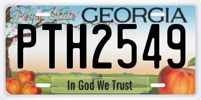 GA license plate PTH2549