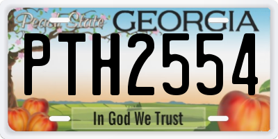 GA license plate PTH2554