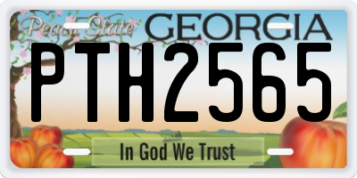 GA license plate PTH2565