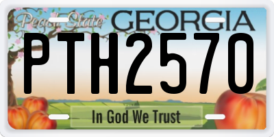 GA license plate PTH2570