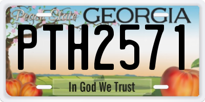 GA license plate PTH2571
