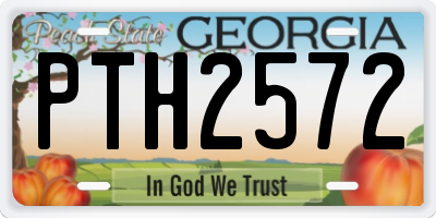 GA license plate PTH2572