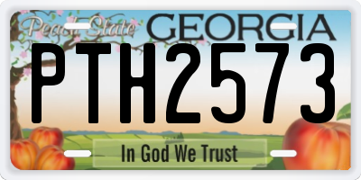 GA license plate PTH2573